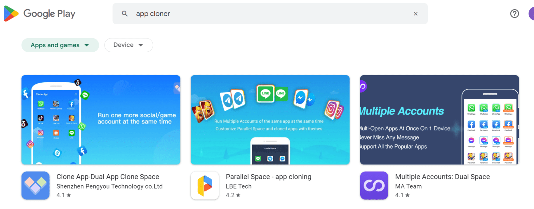 Search App Cloner